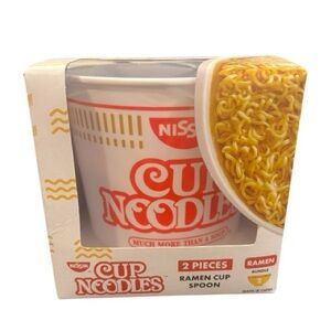 Nissin Cup Noodles Ramen Cup and Spoon Bundle Set NEW